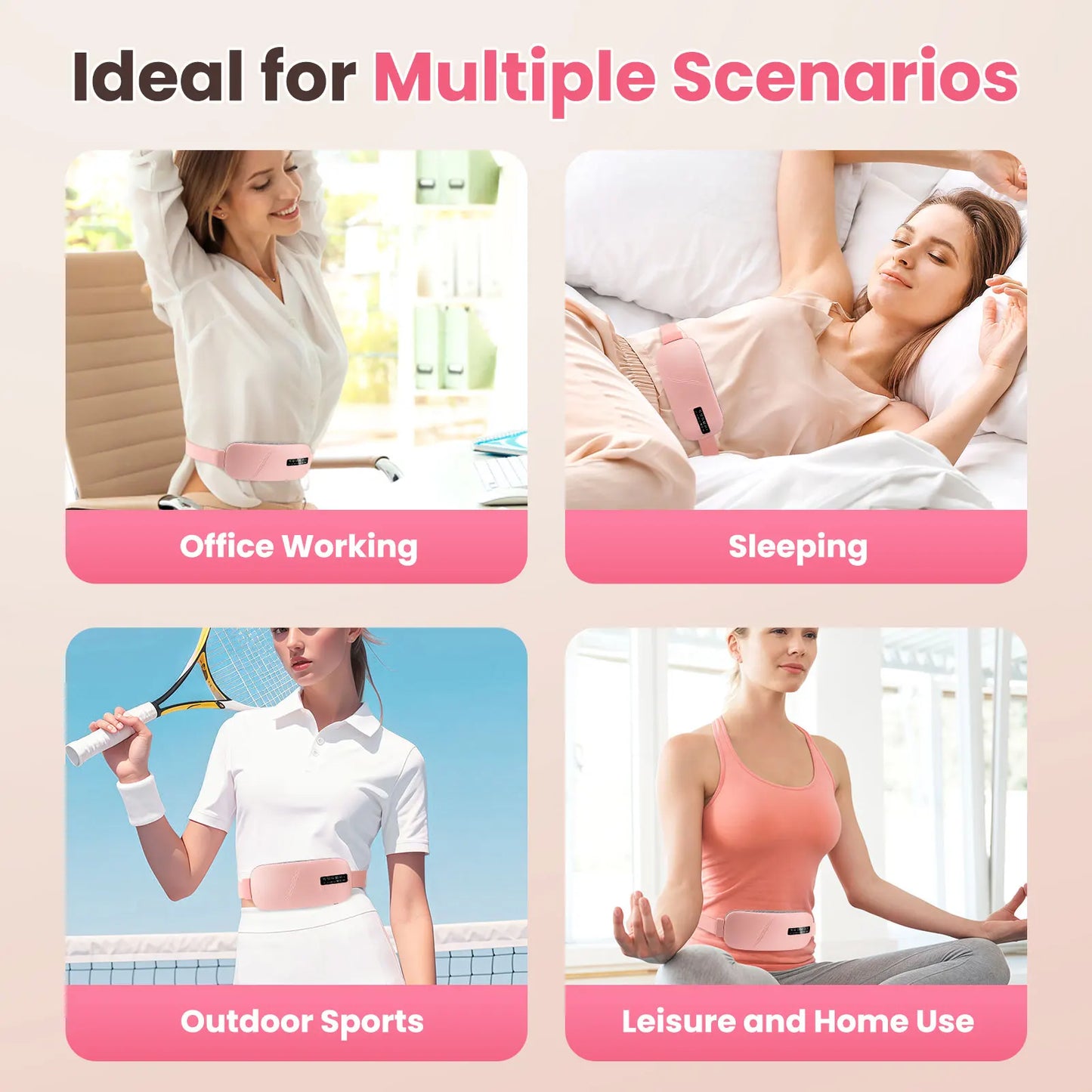 AFDEAL Electric Heating Pad Menstrual Massager Belt