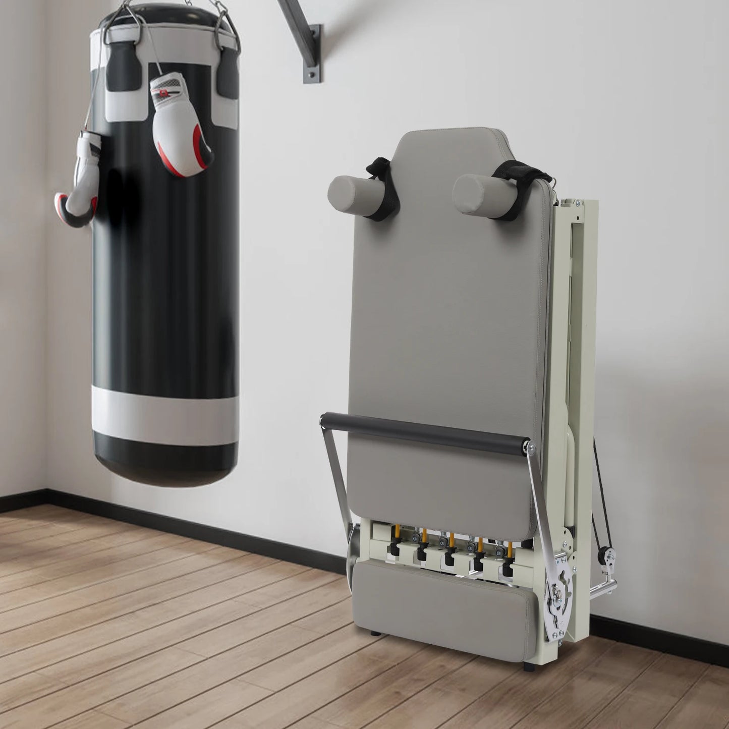 Foldable Pilates Reformer Machine For Home Gym Multifunctional Fitness Equipment
