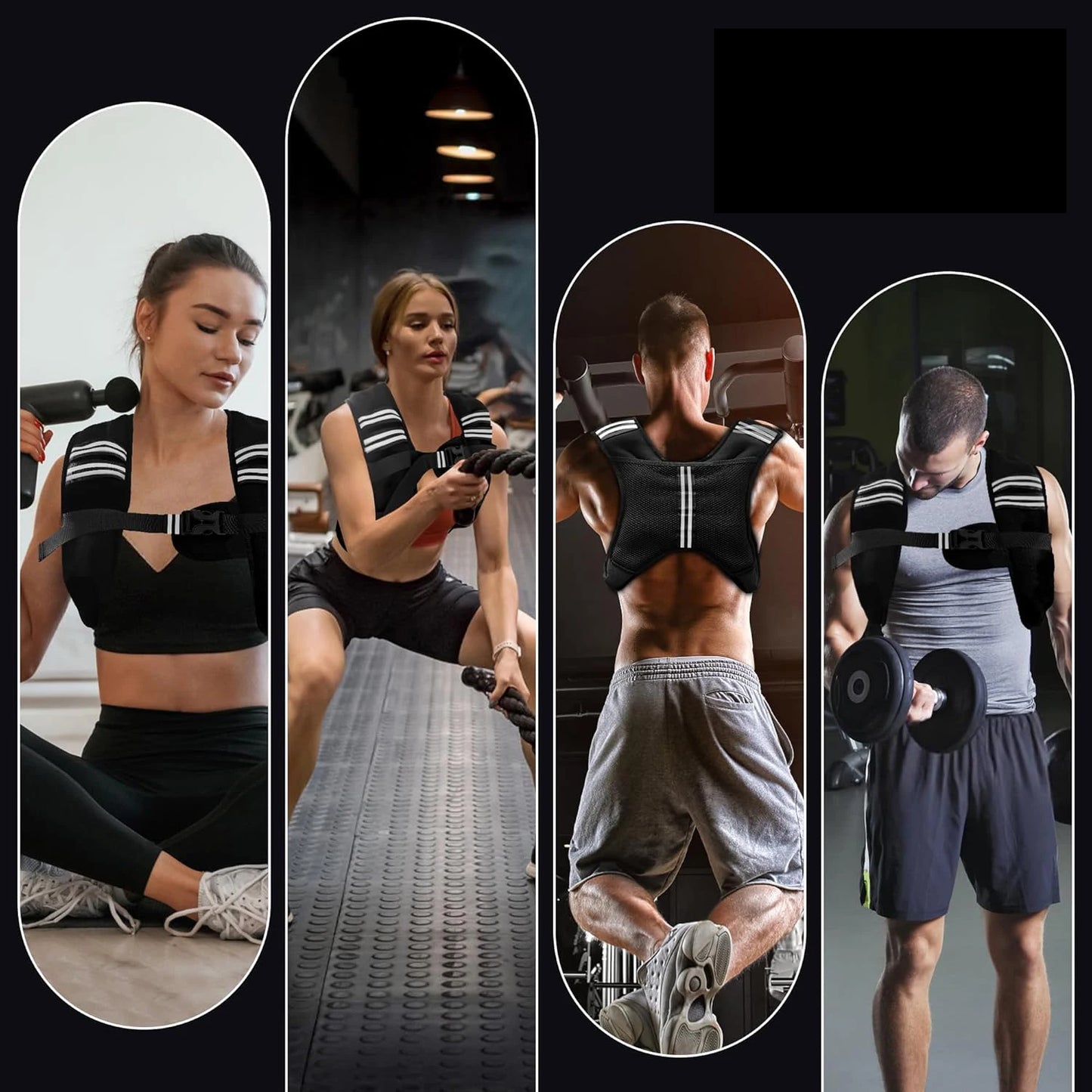 Weight Vest With Reflective Stripe For Training And Running