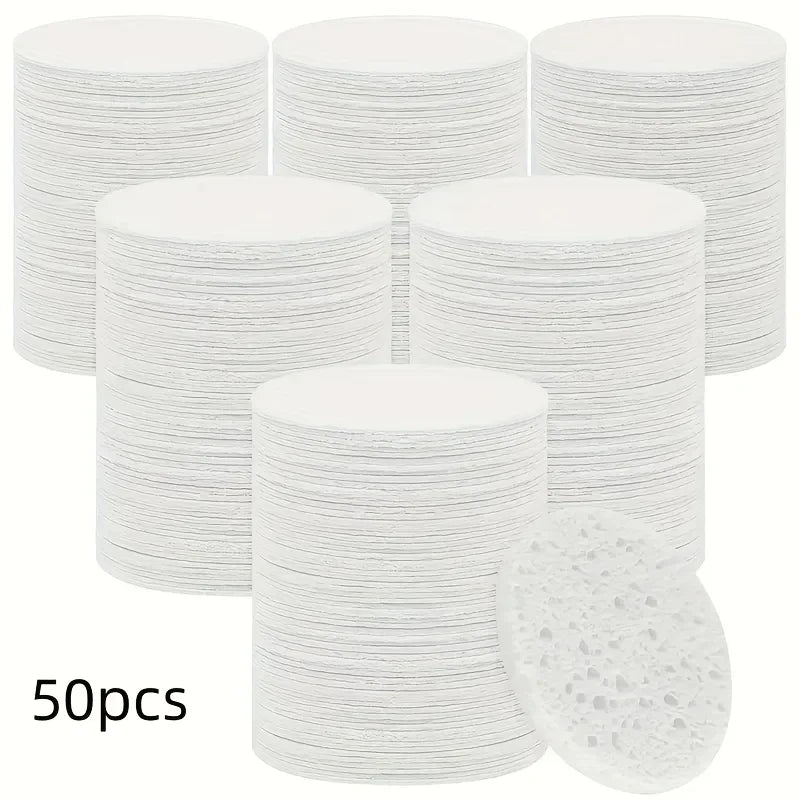 Compressed Facial Sponges 50Pcs Set For Cleansing Makeup Removal Exfoliation