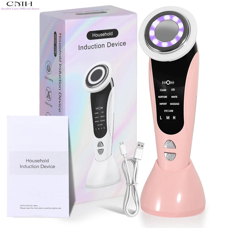 CMH 7-In-1 Facial Massager With LED Light Therapy Blackhead Remover