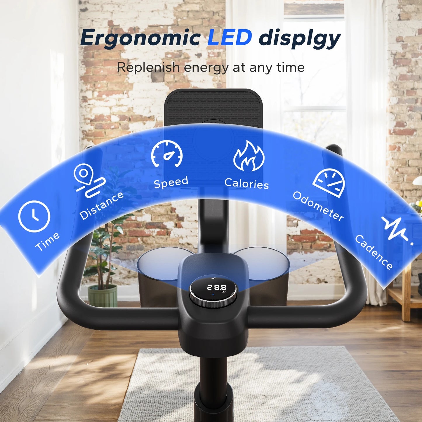 MERACH Magnetic Indoor Cycling Bike With Low Noise And App
