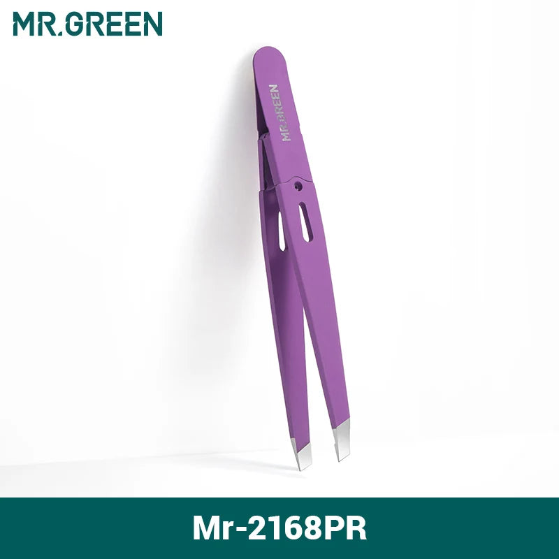 MR.GREEN Eyebrow Tweezer Slanted Stainless Steel Precision Tool