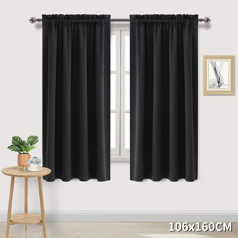 Thermal Insulated Blackout Curtain Panel With Grommet For Living Room