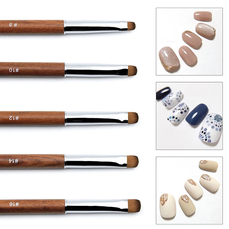 French Nail Art Brush Set With Sandalwood Handle Premium