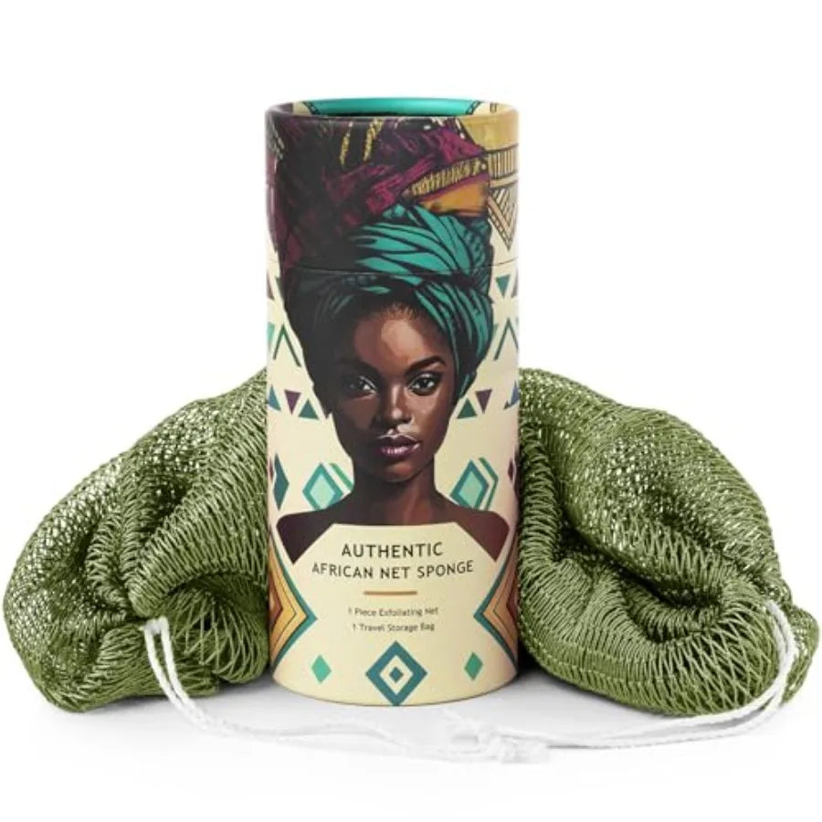 African Net Sponge Back Scrub Exfoliating Shower Scrubber