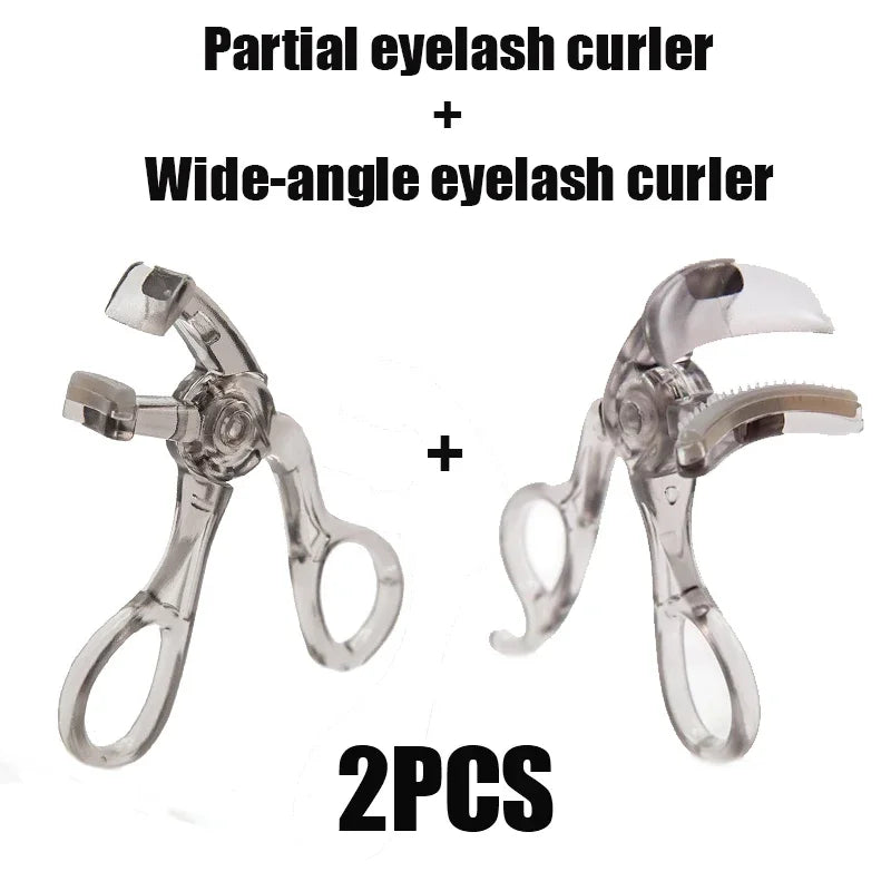 Dual-Type Eyelash Curler With Comb And Wide Partial Clip