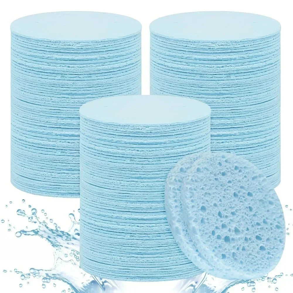 Compressed Facial Sponges 50Pcs Set For Cleansing Makeup Removal Exfoliation