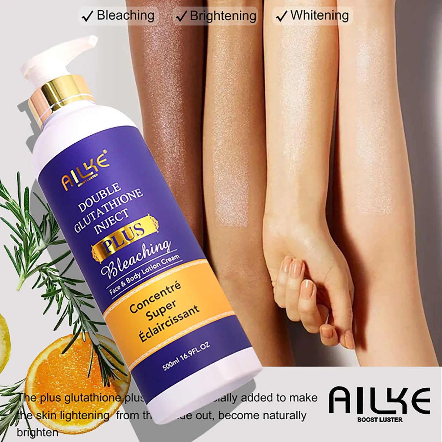 AILKE Body Milk Brightening and Whitening for All Skin Types