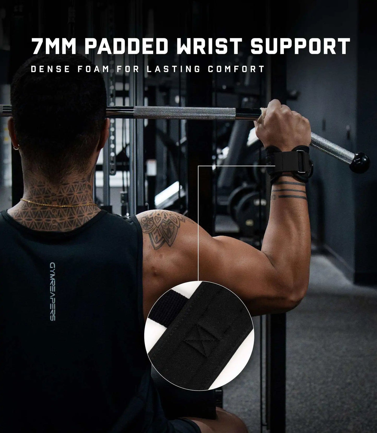 Heavy Duty Lifting Straps With Anti Slip Grip Wrist Support