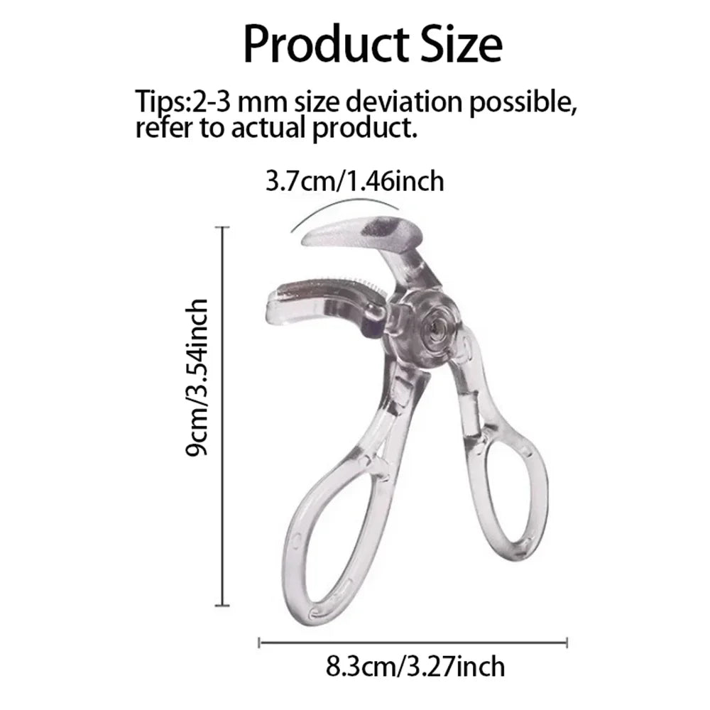 Dual-Type Eyelash Curler With Comb And Wide Partial Clip