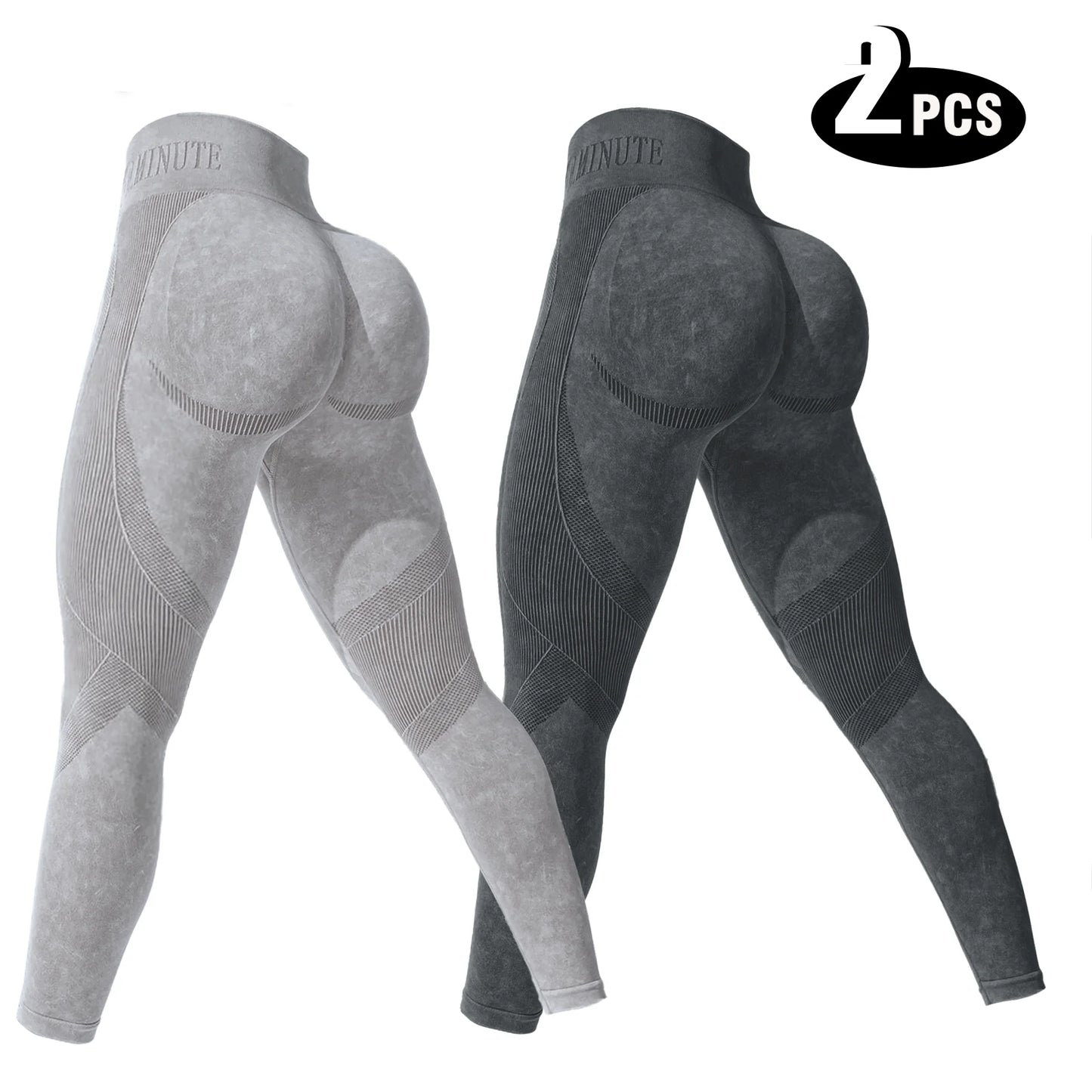 Women's High Waisted Seamless Yoga Leggings Pack of 2