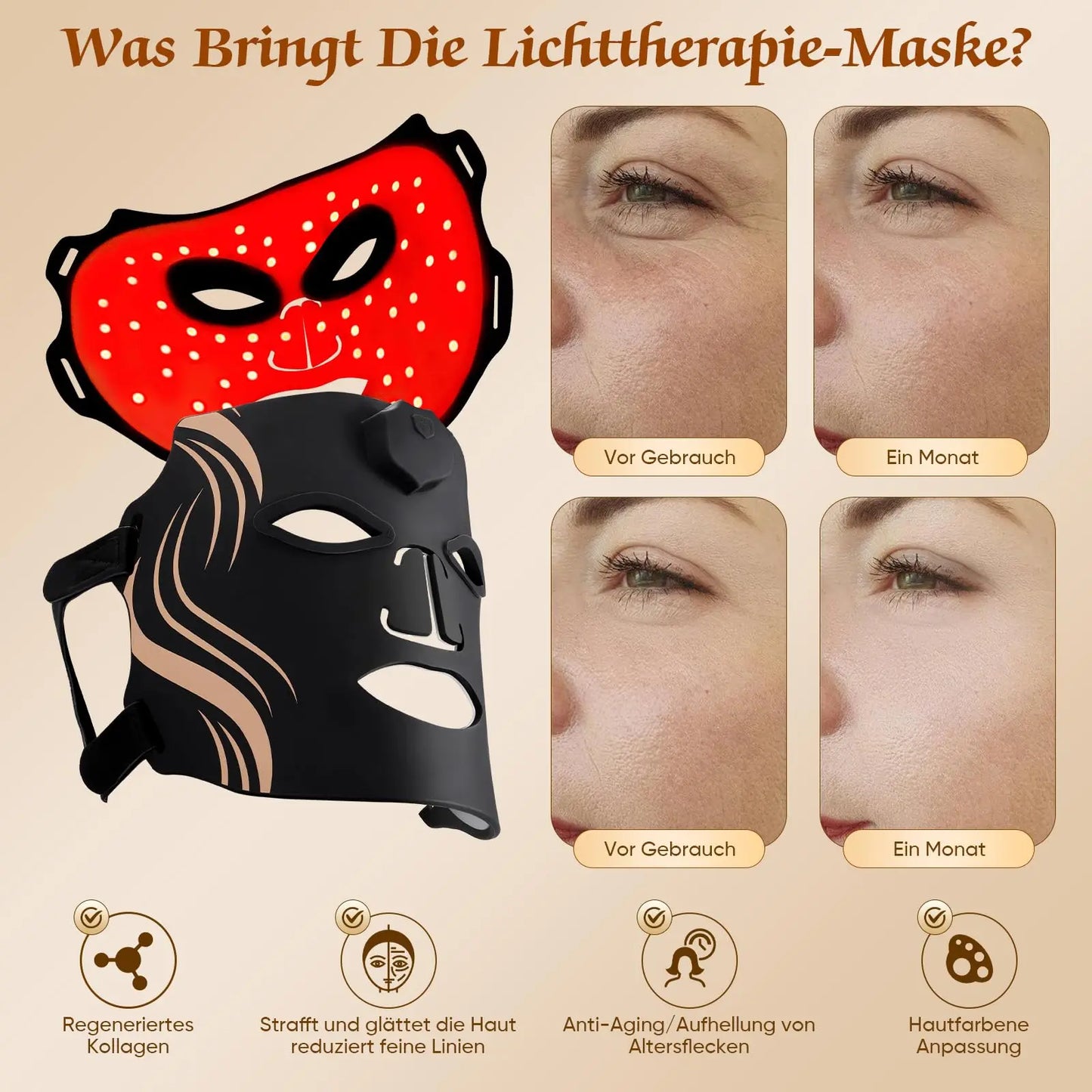 UBilli LED Facial Mask Photon Skin Therapy 7 Modes