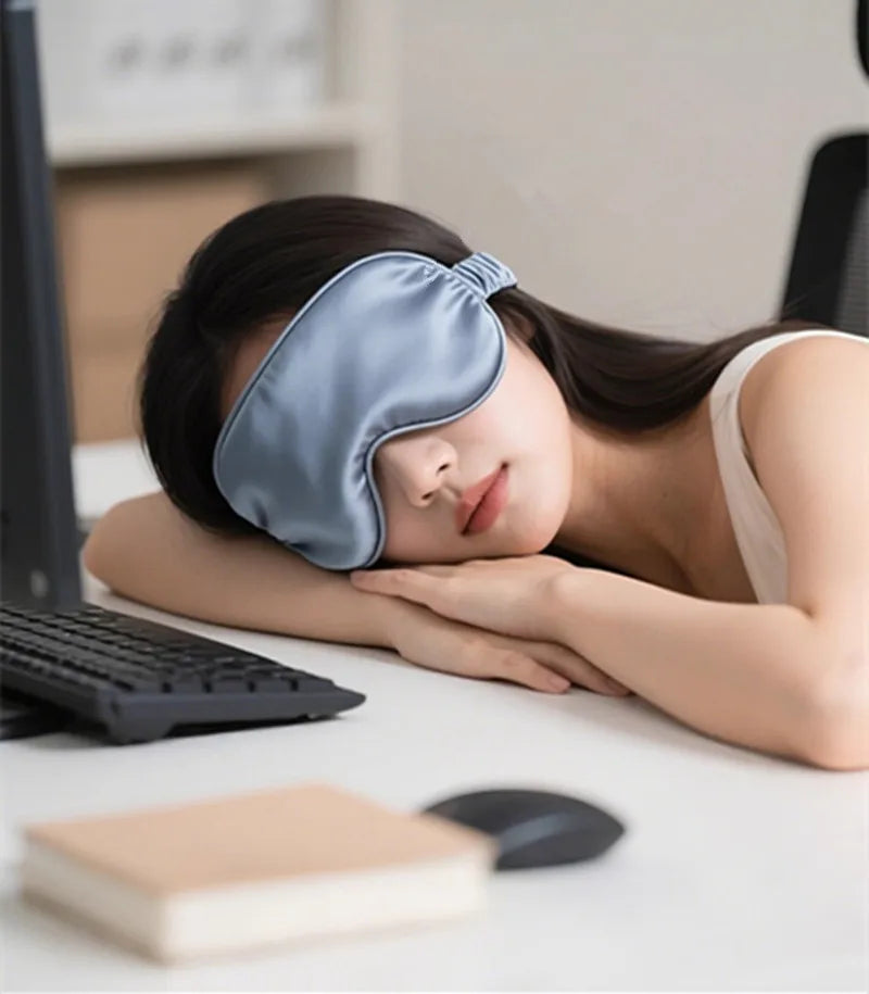 Double-Sided Silk Sleep Mask Light Blocking Travel Eye Mask