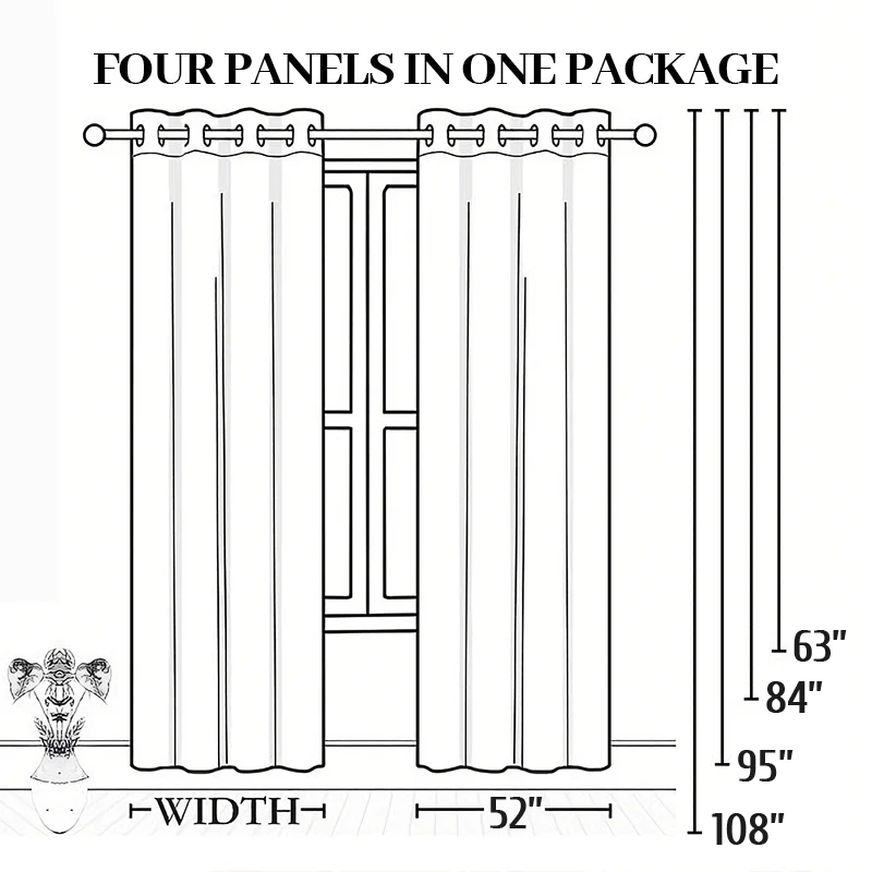 100 Percent Blackout Thermal Curtains For Living Room And Bedroom