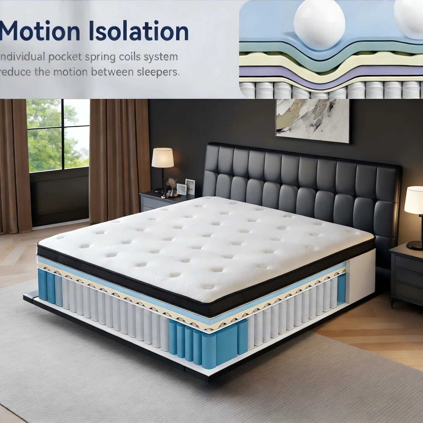 Carebody Hybrid Mattress With Pocket Springs And Motion Isolation