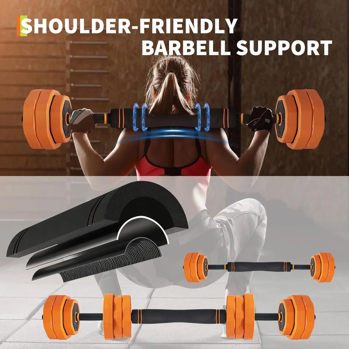 Adjustable Dumbbells 44 Lb Set 4-In-1 Home Gym Complete