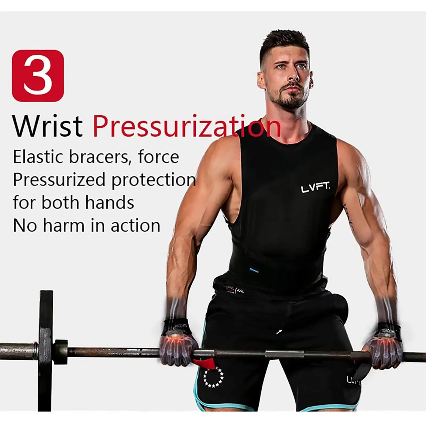 GOUNOD Weightlifting Wrist Straps Non Slip Grip Band