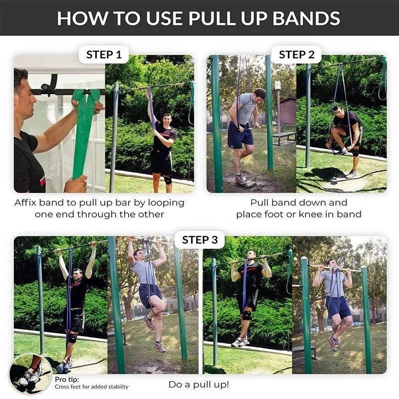Resistance Bands Set With Five Loops For Gym Workout