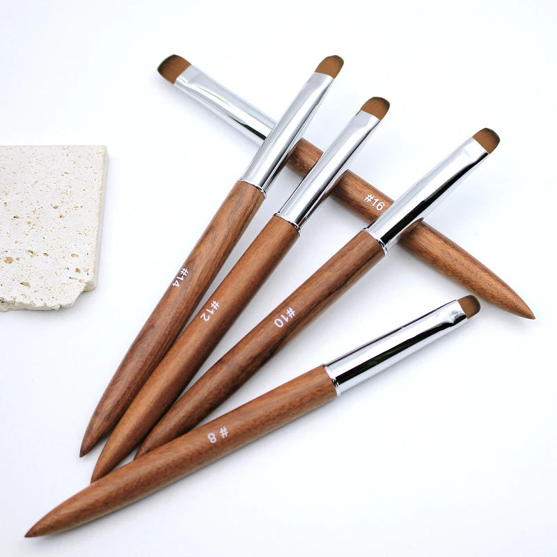 French Nail Art Brush Set With Sandalwood Handle Premium