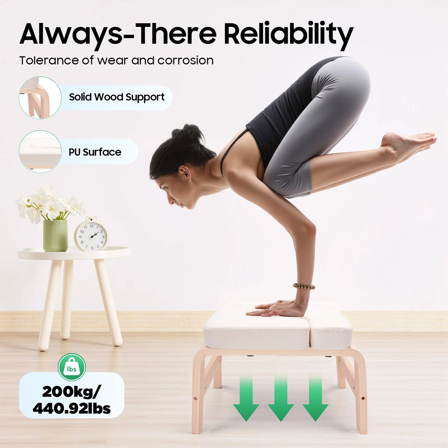 Yoga Headstand Bench Inversion Stool With 440lbs Capacity