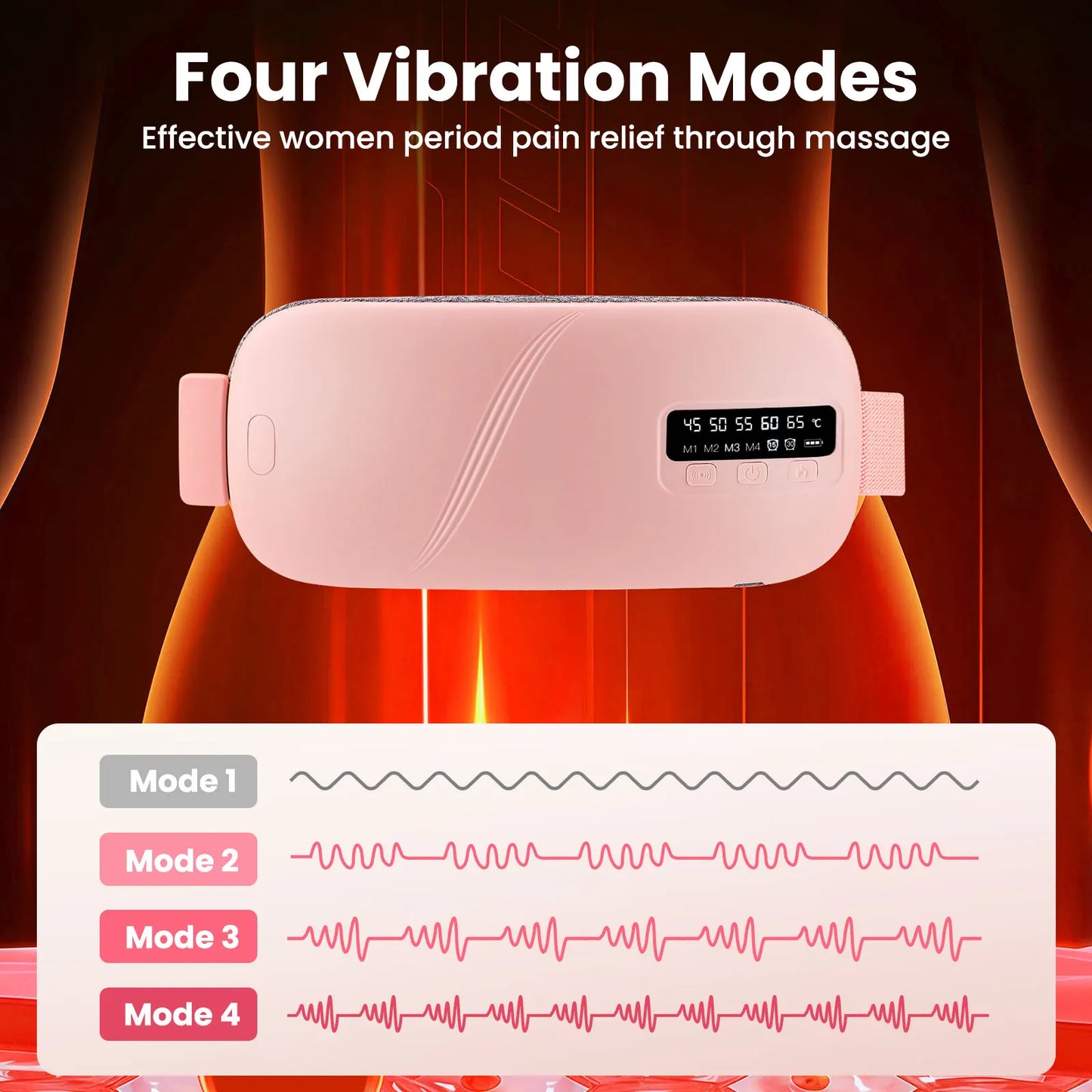 AFDEAL Electric Heating Pad Menstrual Massager Belt