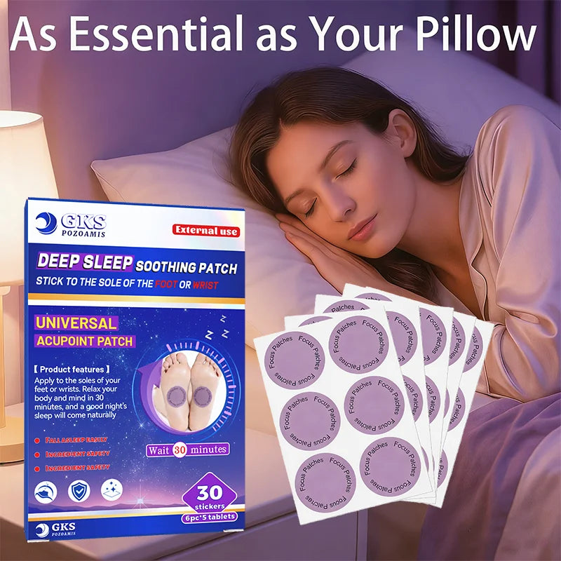Nighttime Sleep Aid Patches Set With Herbal Fragrance 30 Pieces