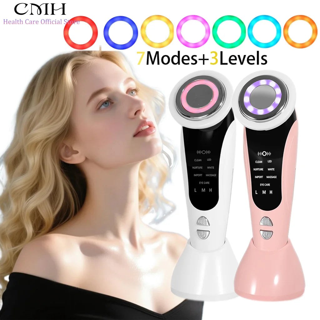 CMH 7-In-1 Facial Massager With LED Light Therapy Blackhead Remover