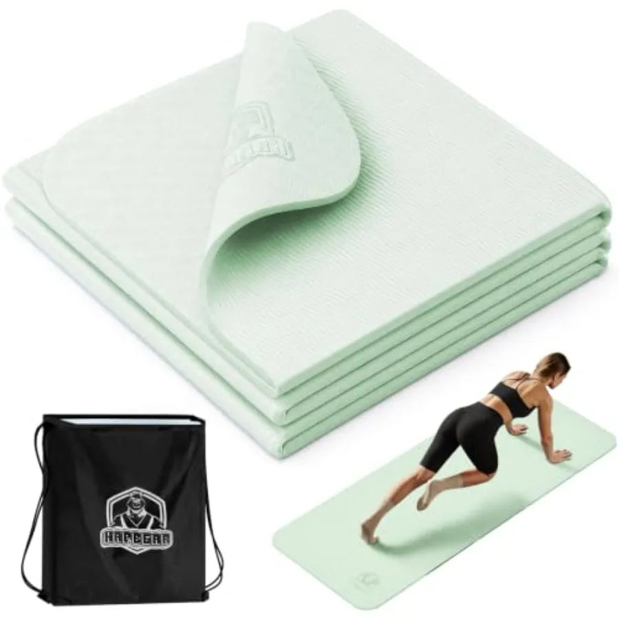 Foldable Yoga Mat Non Slip for Home Workouts and Travel