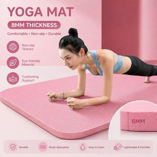 Yoga Mat Set Non Slip Thickened Mat For Yoga Pilates