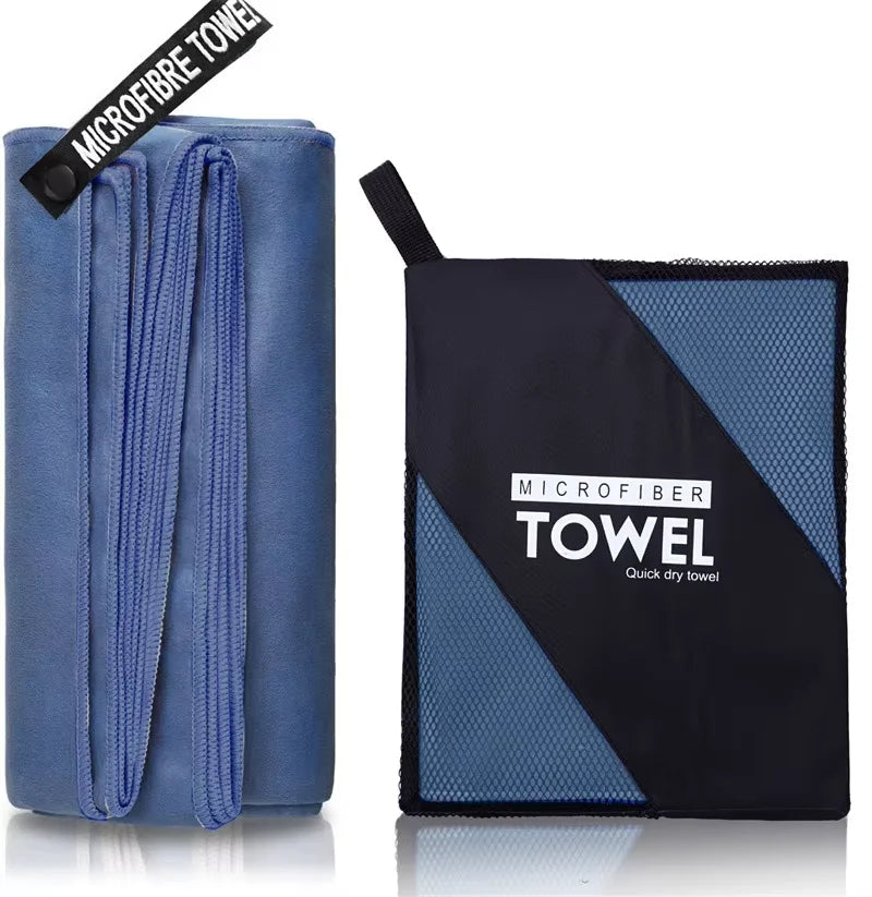 Microfiber Quick Dry Bath Towel With Portable Bag Highly Absorbent