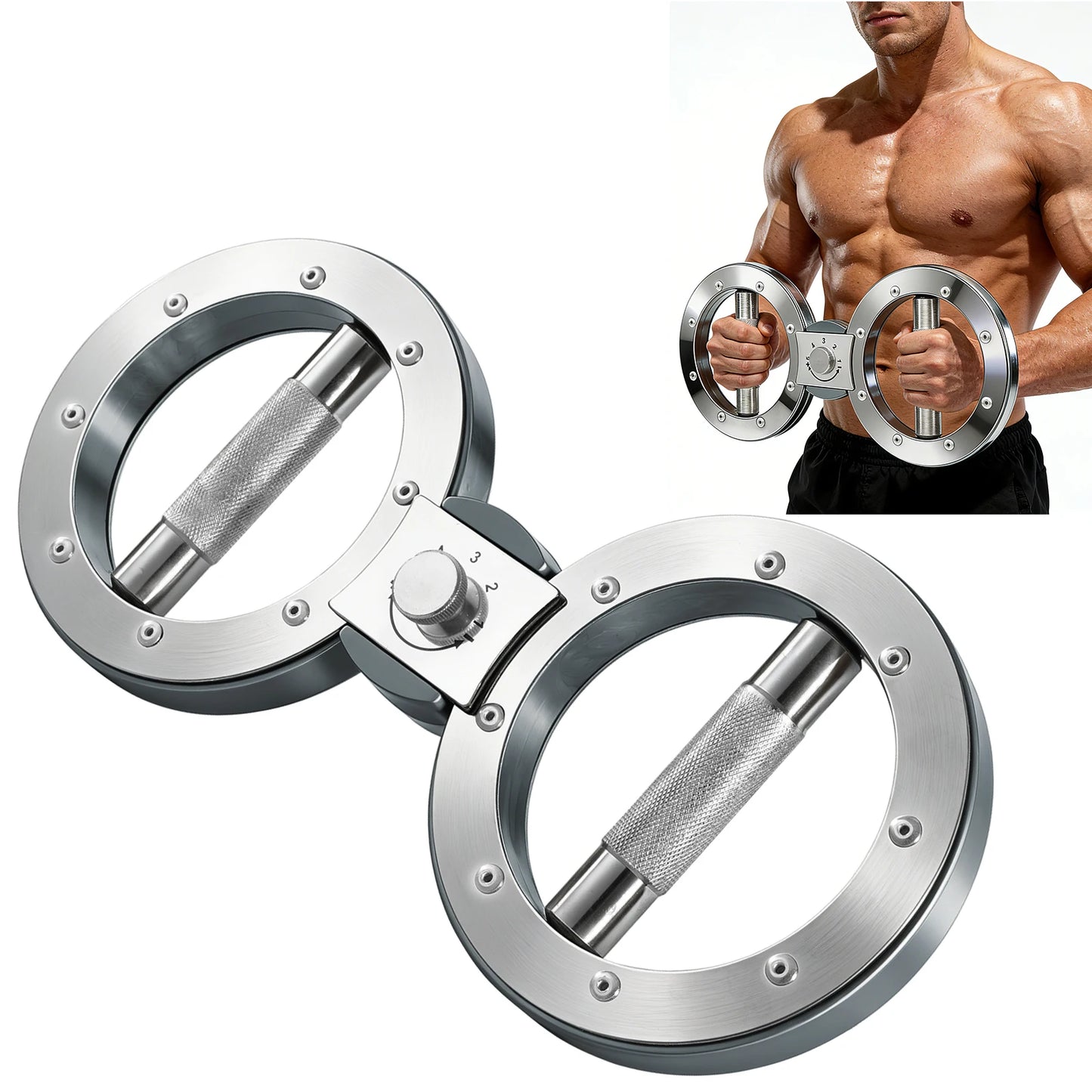Rotator Machine Grip Strength Trainer With Adjustable Forearm Exerciser