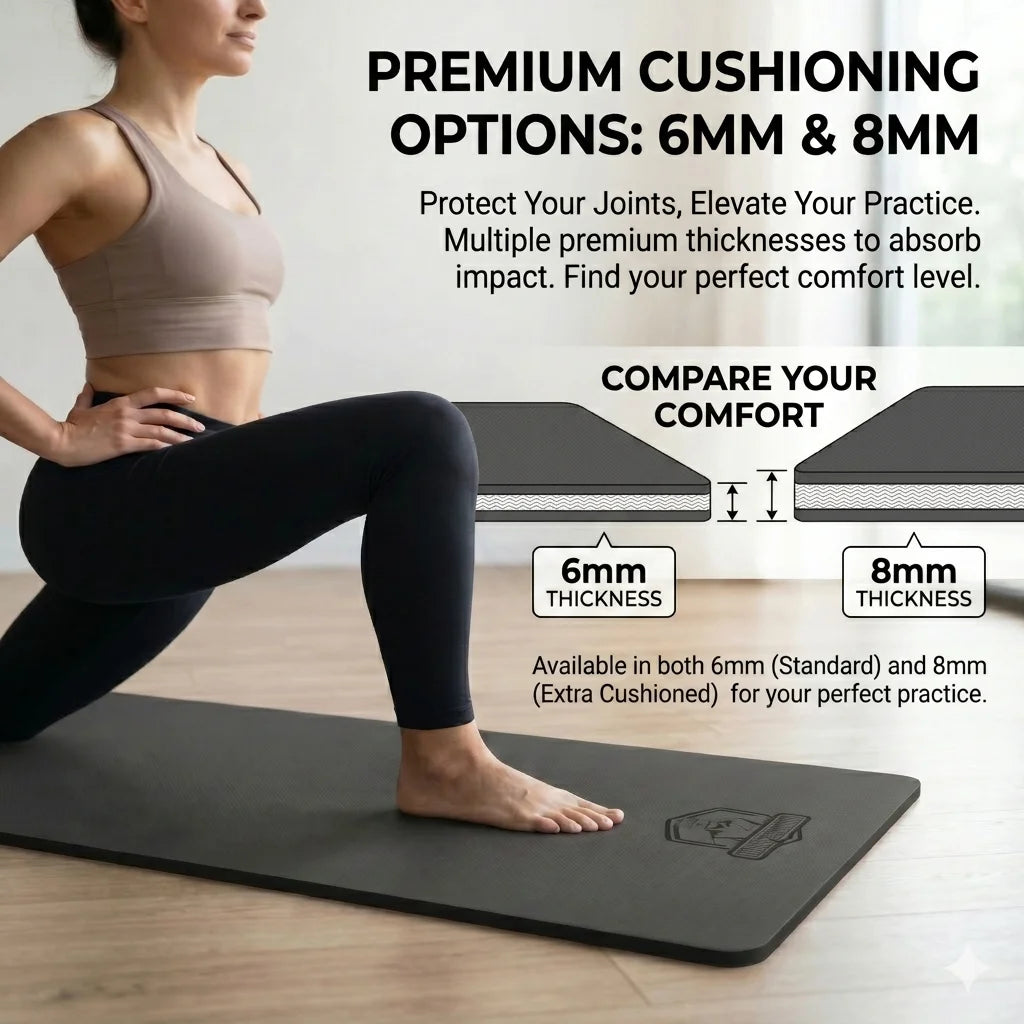 HAPBEAR TPE Yoga Mat Non Slip For Home Workouts Durable