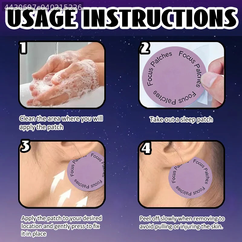 Nighttime Sleep Aid Patches Set With Herbal Fragrance 30 Pieces