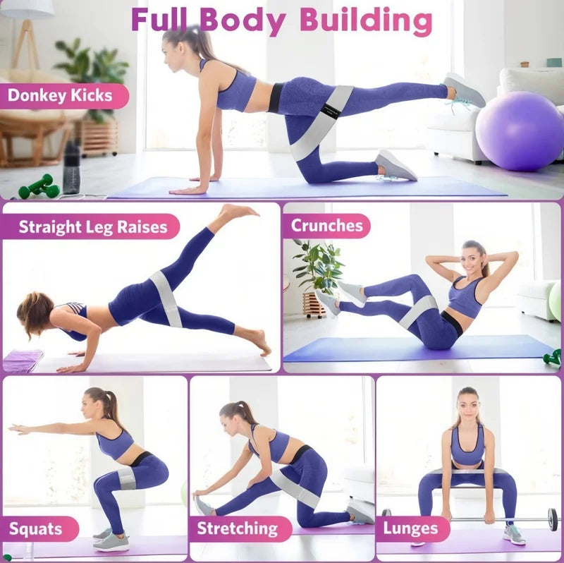 Three Resistance Bands Set For Booty Hip Thigh Workouts