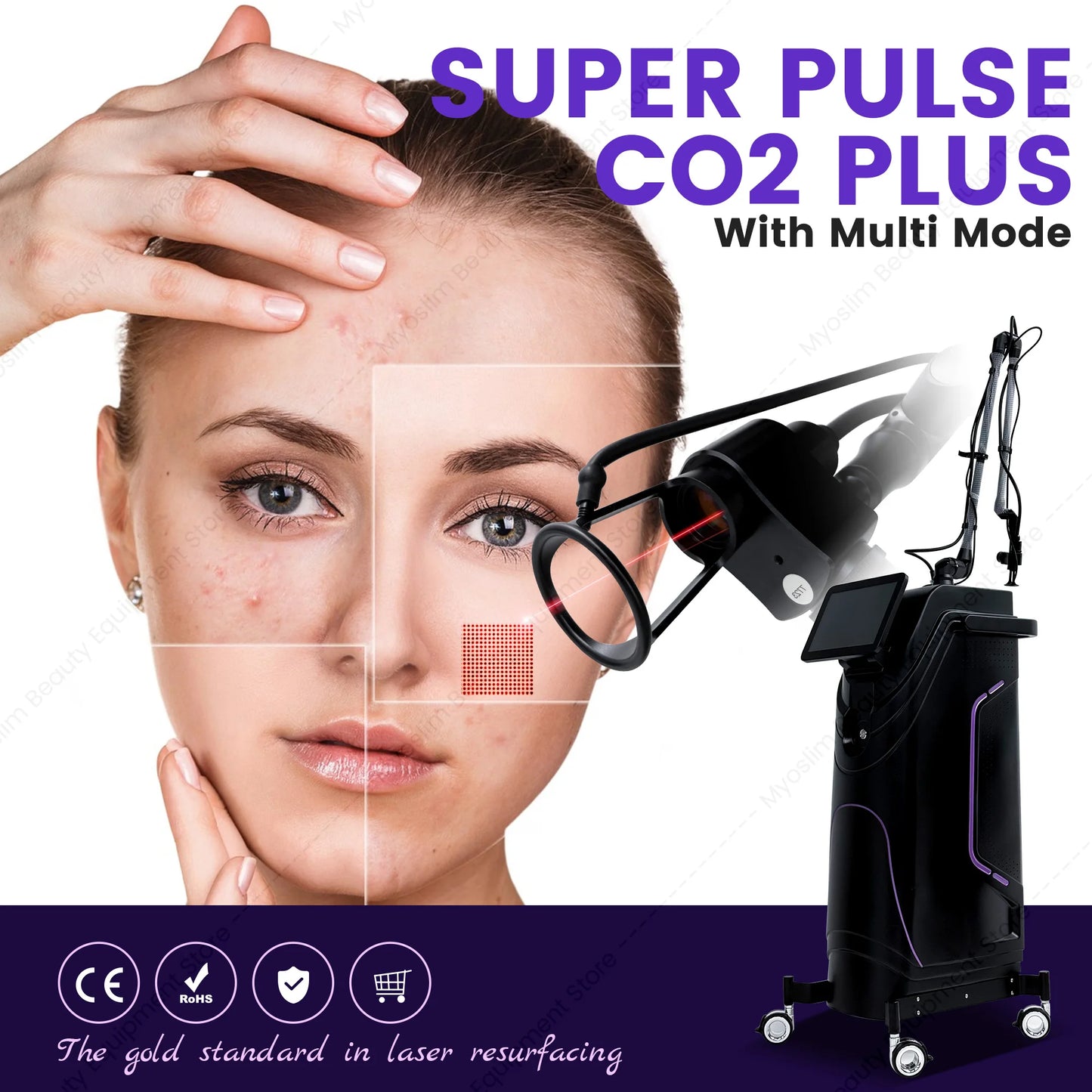 MYOSLIM CO2 Fractional Laser Rejuvenation Epilator For Acne And Wrinkles
