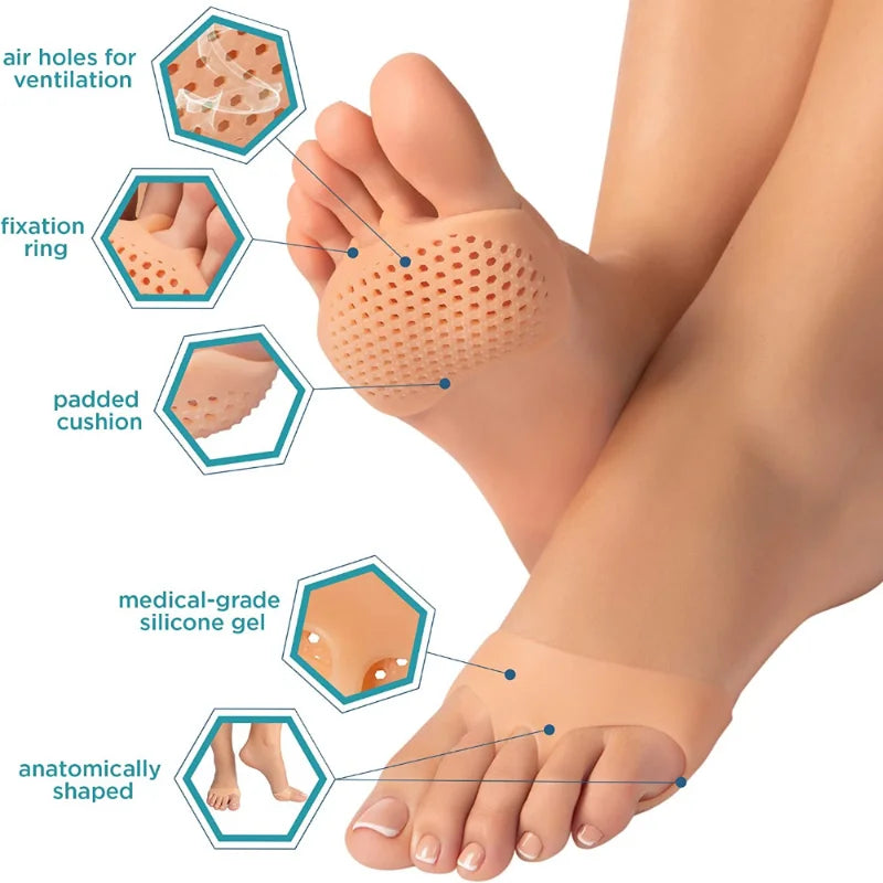 Silicone Gel Toe Separator Bunion Corrector Foot Protector 2 Pack