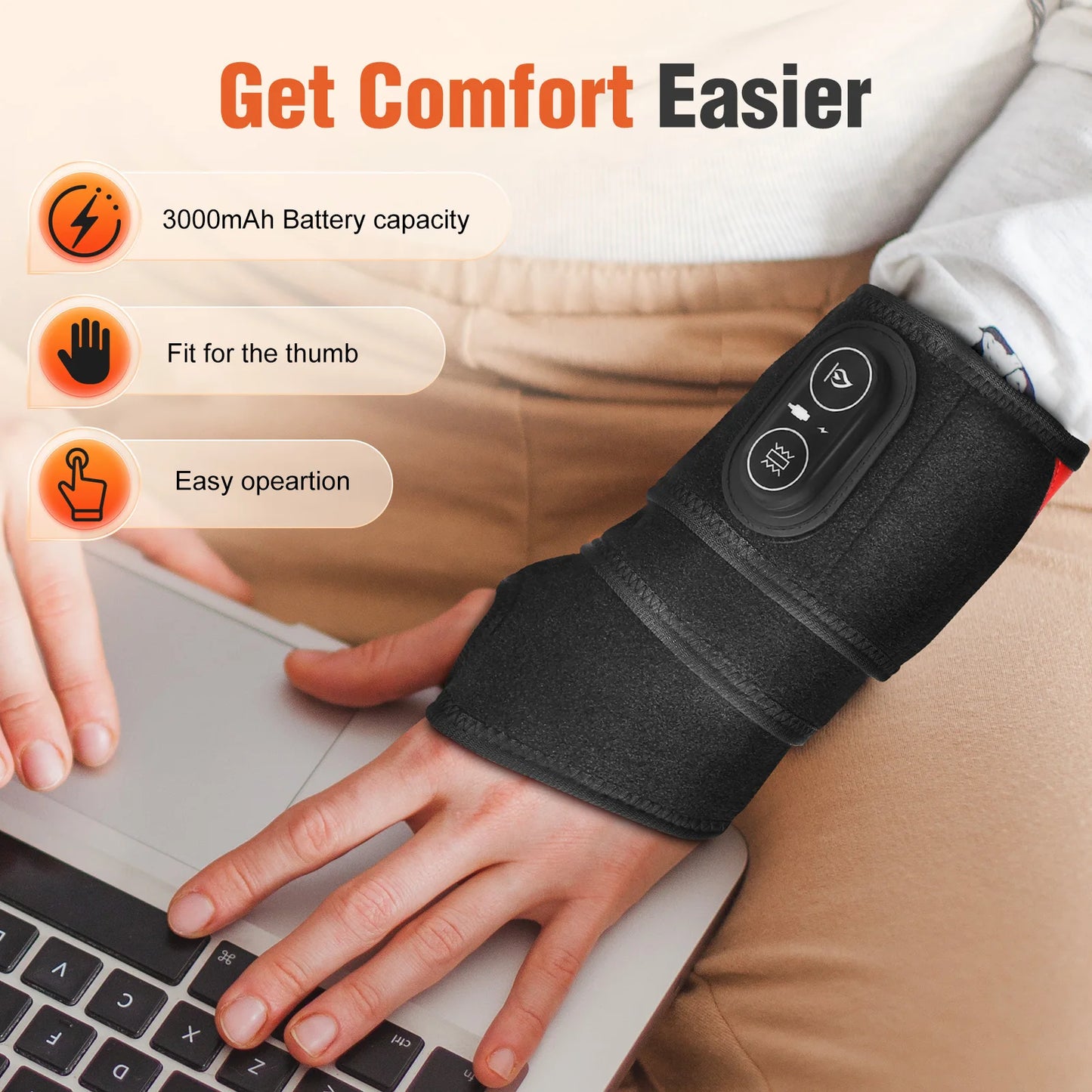 Hailicare 36 LED Beads Red Light Therapy Heating Wrap