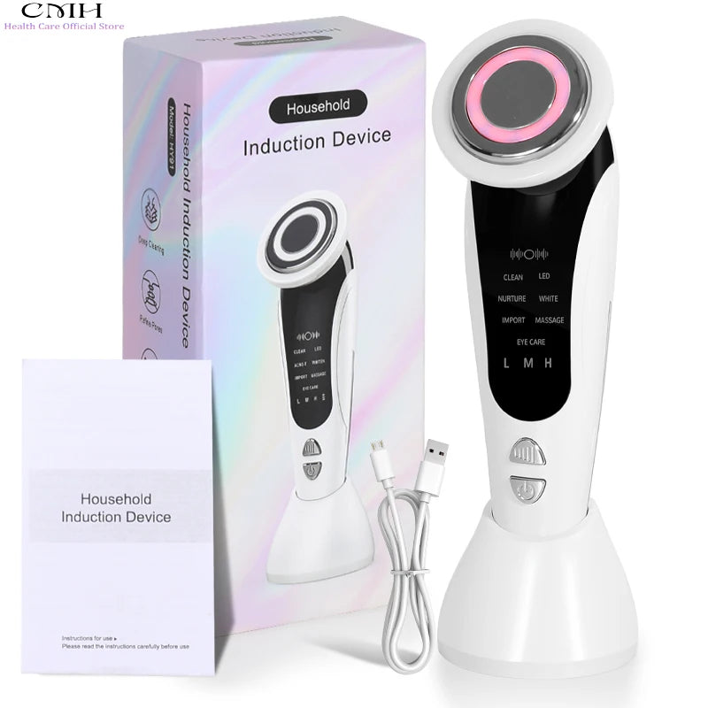 CMH 7-In-1 Facial Massager With LED Light Therapy Blackhead Remover