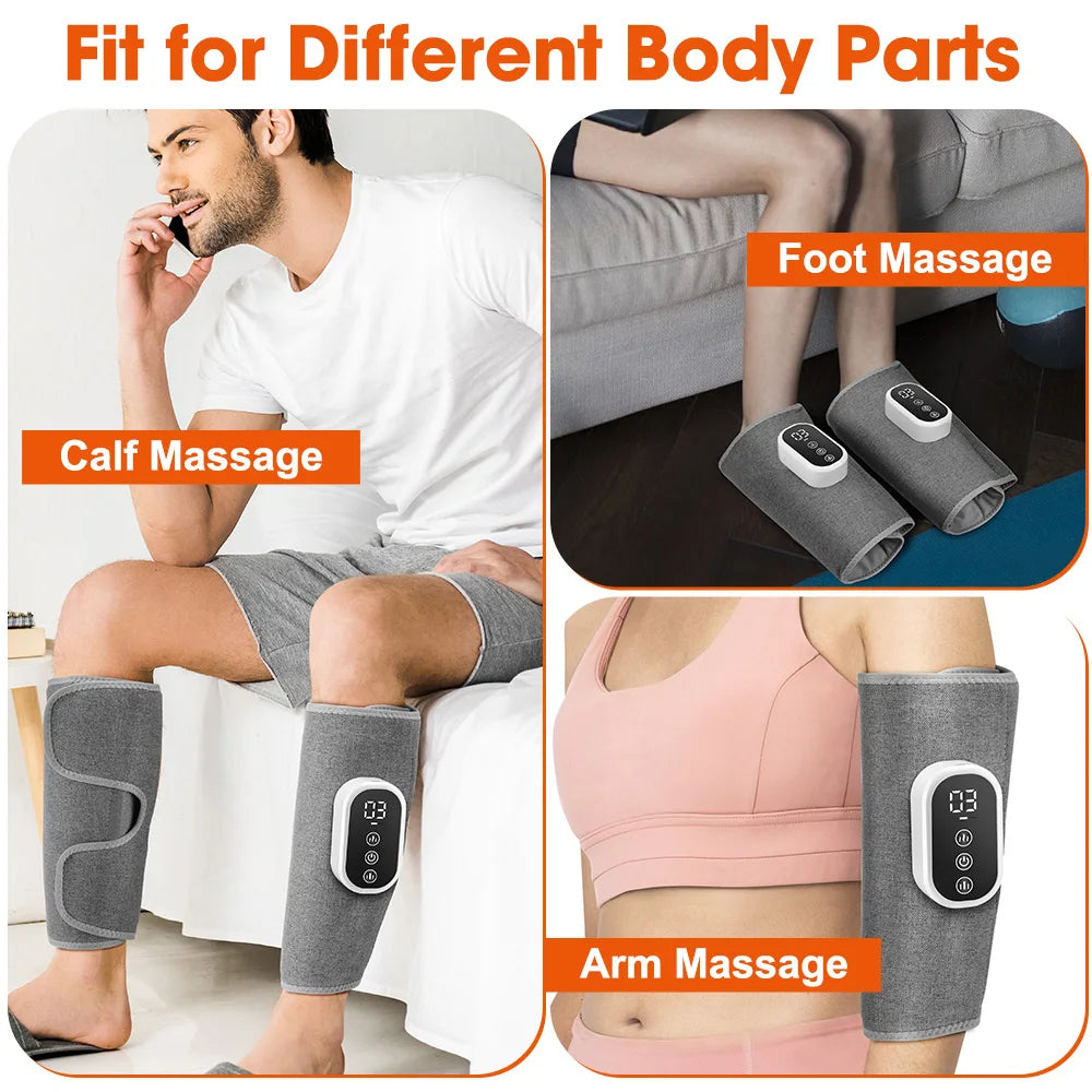 PASTSKY 360 Degree Air Pressure Calf Massager With Heating Wireless