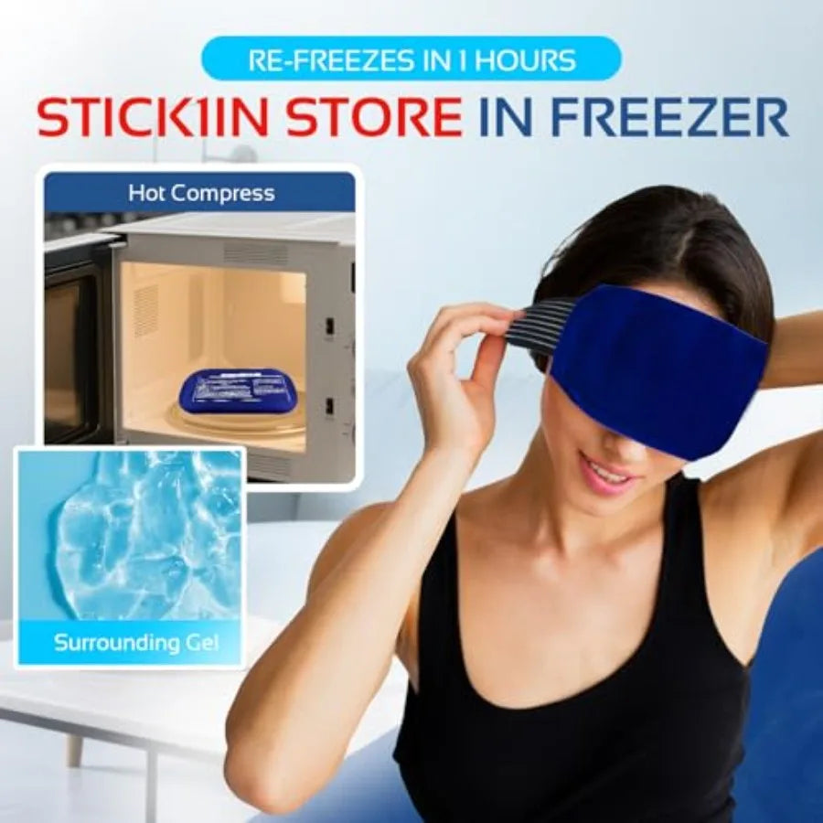 Reusable Ice Pack Set for Injuries Three Piece Gel Wraps for Knee Cold Therapy