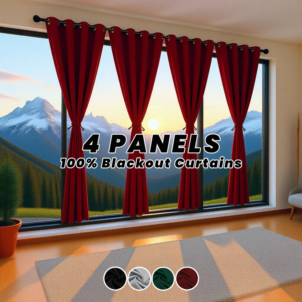 100 Percent Blackout Thermal Curtains For Living Room And Bedroom