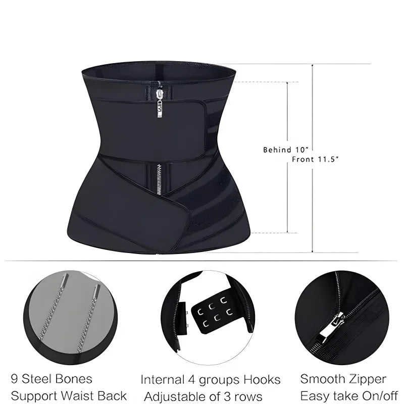 Sculpt And Lift Waist Trainer Cincher With Zipper Corset