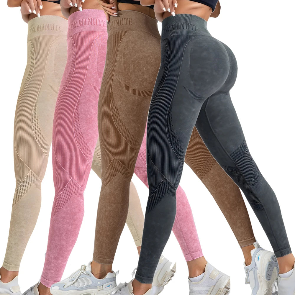 Women's High Waisted Seamless Yoga Leggings Pack of 2