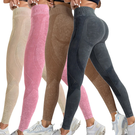 Women's High Waisted Seamless Yoga Leggings Pack of 2