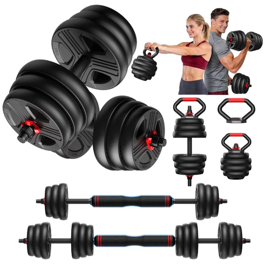 FED Fitness 5 In 1 Adjustable Dumbbell Set With 20 35 45 70 90 Lb