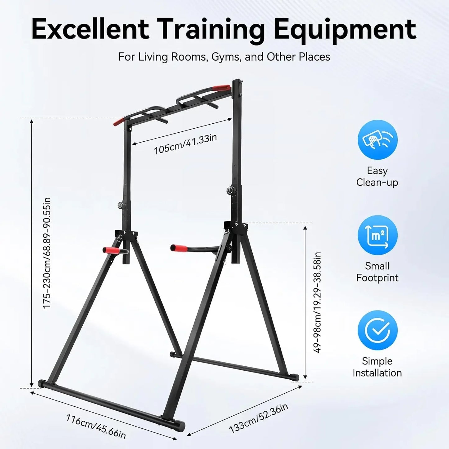Pull Up Bar Dip Station Power Tower Home Gym Equipment