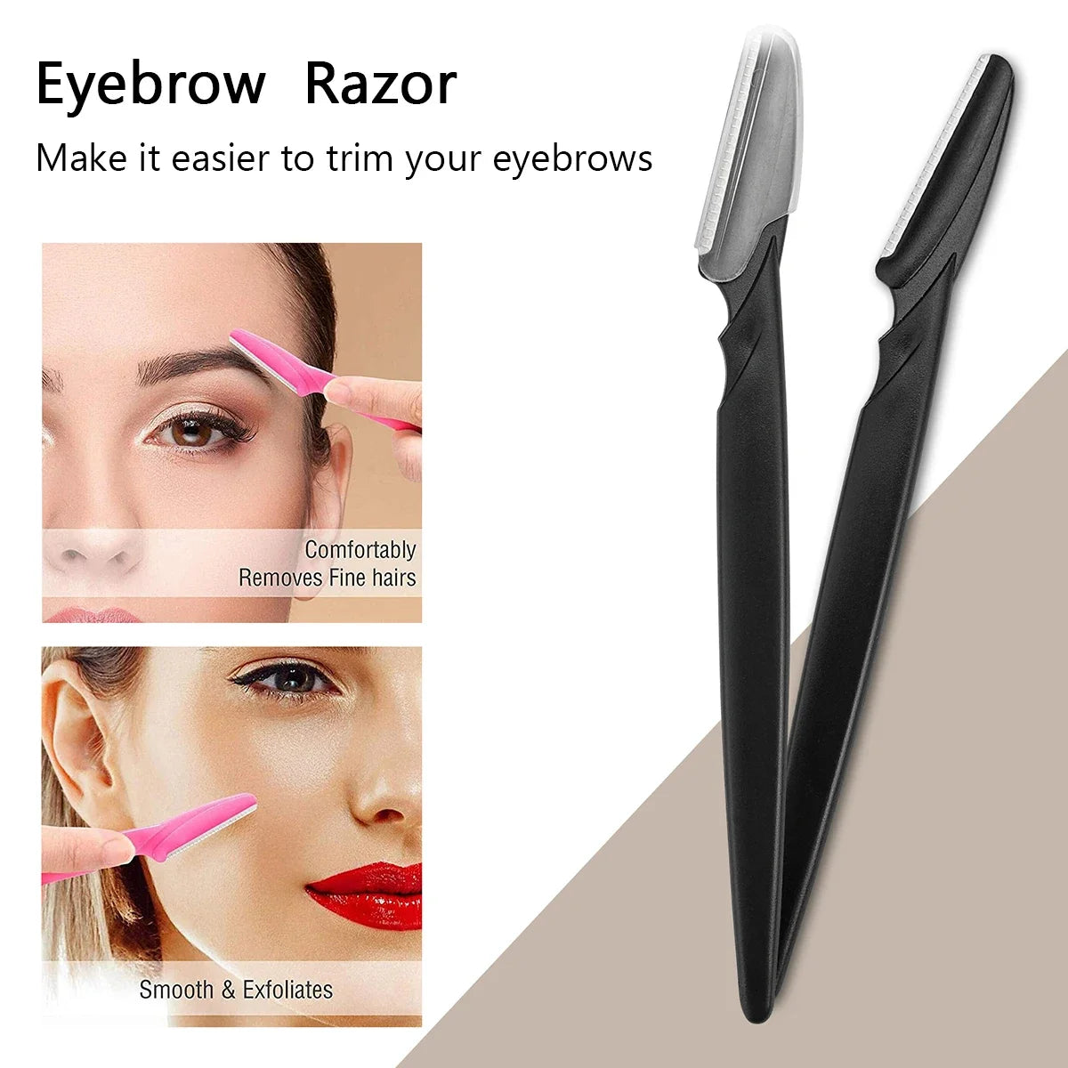 Dermaplaning Eyebrow Razor Kit With Safety Cover Exfoliating Tools