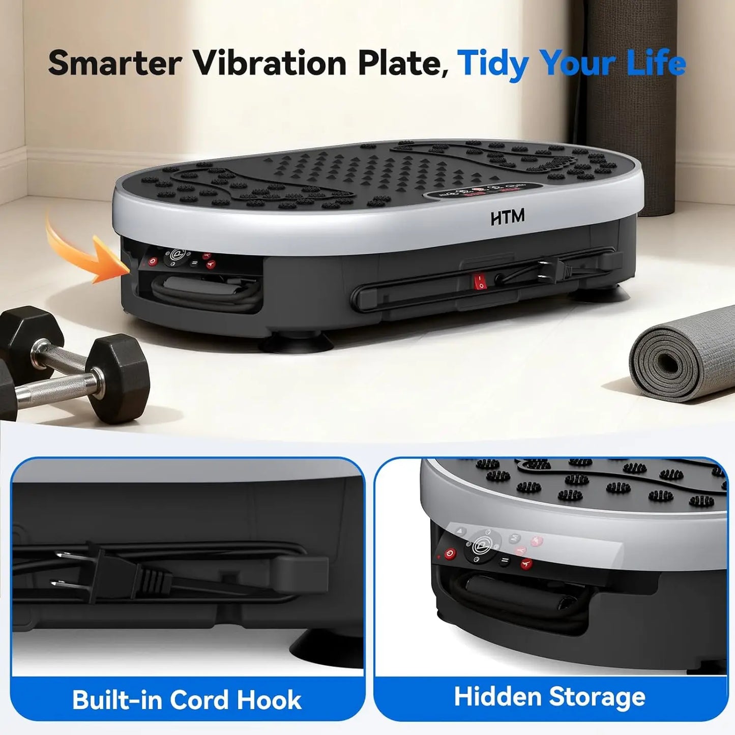 HTM Vibration Plate Exercise Machine With 120 Speed Levels
