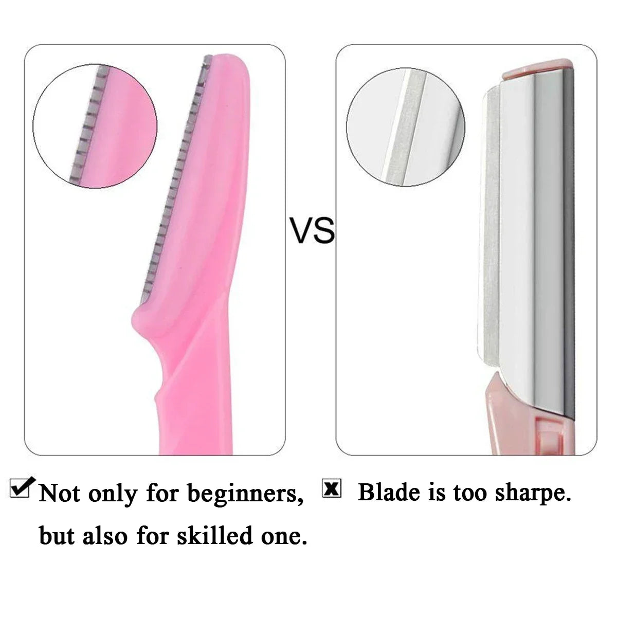 Dermaplaning Eyebrow Razor Kit With Safety Cover Exfoliating Tools